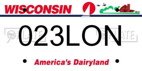 023LON Wisconsin License Plate