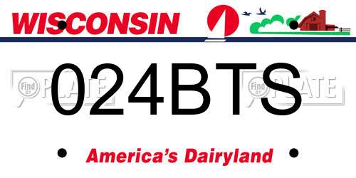 024BTS Wisconsin License Plate