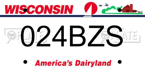 024BZS Wisconsin License Plate