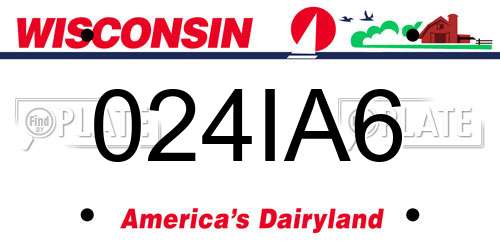 024IA6 Wisconsin License Plate