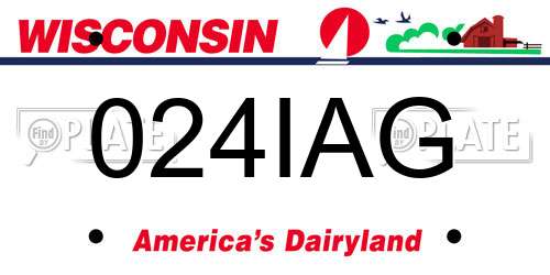 024IAG Wisconsin License Plate
