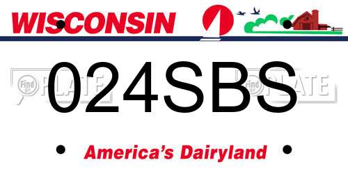 024SBS Wisconsin License Plate