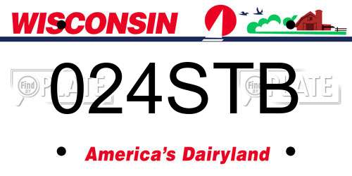 024STB Wisconsin License Plate