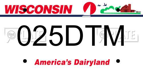 025DTM Wisconsin License Plate