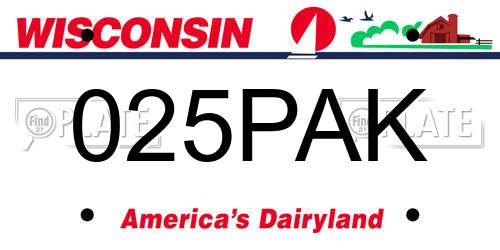 025PAK Wisconsin License Plate