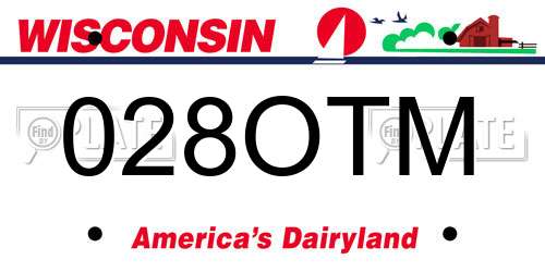 028OTM Wisconsin License Plate