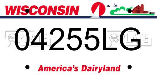 04255LG Wisconsin License Plate