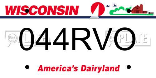 044RVO Wisconsin License Plate