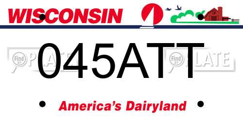 045ATT Wisconsin License Plate
