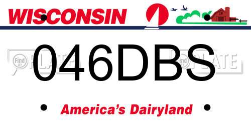 046DBS Wisconsin License Plate