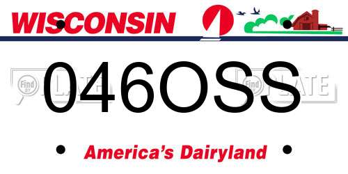 046OSS Wisconsin License Plate