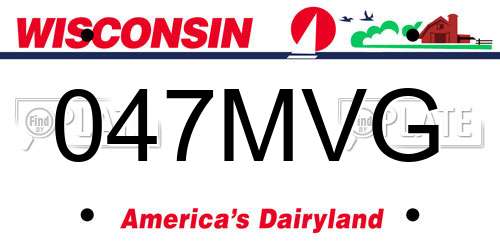 047MVG Wisconsin License Plate