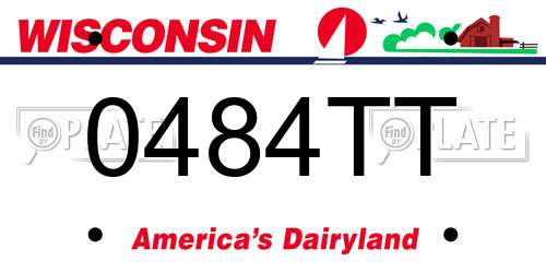 0484TT Wisconsin License Plate