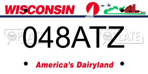 048ATZ Wisconsin License Plate