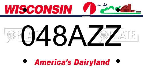 048AZZ Wisconsin License Plate