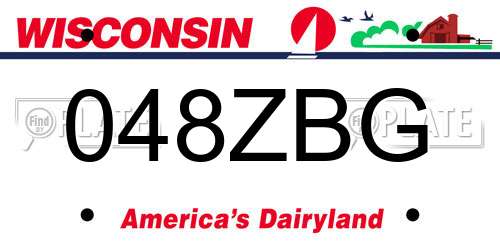 048ZBG Wisconsin License Plate