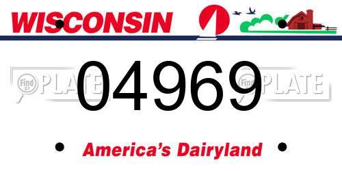 04969 Wisconsin License Plate