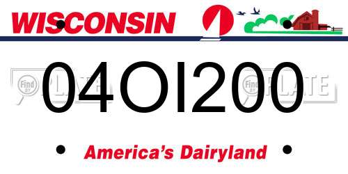 04OI200 Wisconsin License Plate