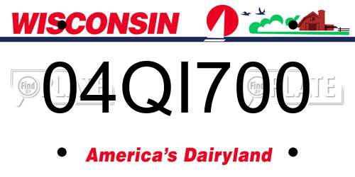 04QI700 Wisconsin License Plate