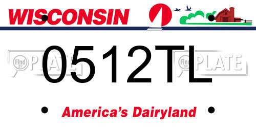 0512TL Wisconsin License Plate