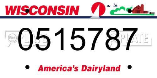 0515787 Wisconsin License Plate