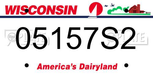 05157S2 Wisconsin License Plate