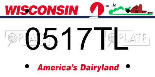 0517TL Wisconsin License Plate