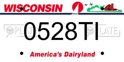 0528TI Wisconsin License Plate