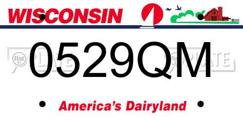 0529QM Wisconsin License Plate