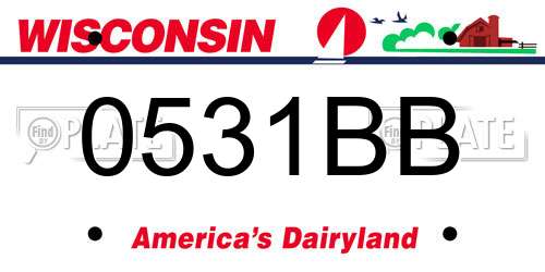 0531BB Wisconsin License Plate