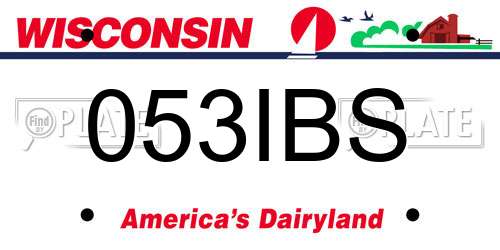 053IBS Wisconsin License Plate