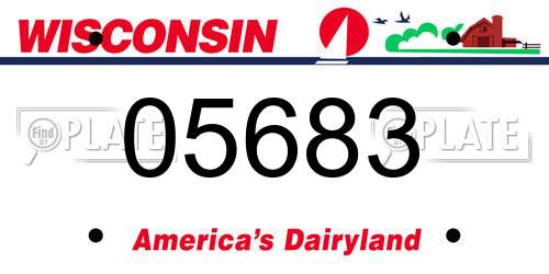 05683 Wisconsin License Plate