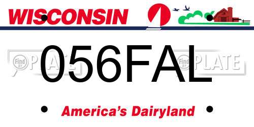056FAL Wisconsin License Plate