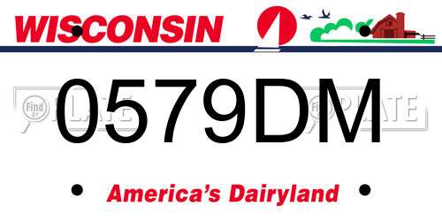 0579DM Wisconsin License Plate