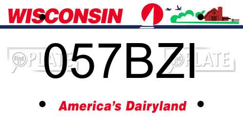 057BZI Wisconsin License Plate