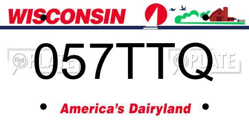 057TTQ Wisconsin License Plate