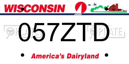 057ZTD Wisconsin License Plate