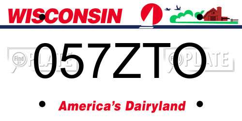 057ZTO Wisconsin License Plate