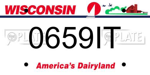 0659IT Wisconsin License Plate