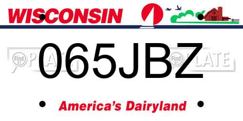 065JBZ Wisconsin License Plate