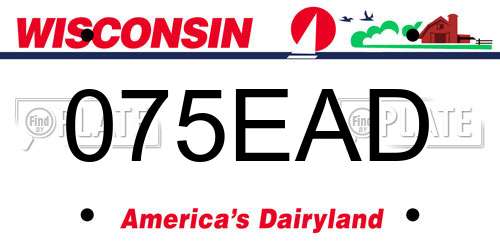 075EAD Wisconsin License Plate