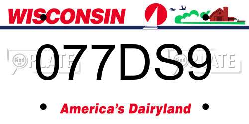 077DS9 Wisconsin License Plate