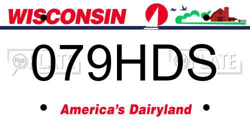 079HDS Wisconsin License Plate
