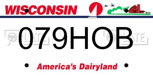 079HOB Wisconsin License Plate