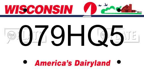 079HQ5 Wisconsin License Plate