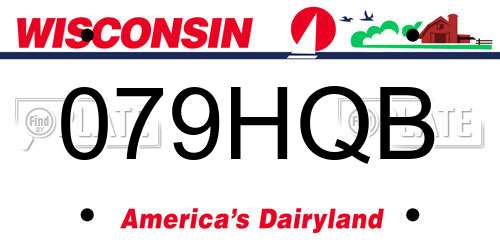 079HQB Wisconsin License Plate