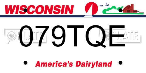 079TQE Wisconsin License Plate