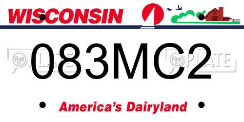 083MC2 Wisconsin License Plate