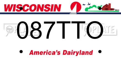 087TTO Wisconsin License Plate