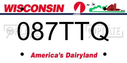 087TTQ Wisconsin License Plate